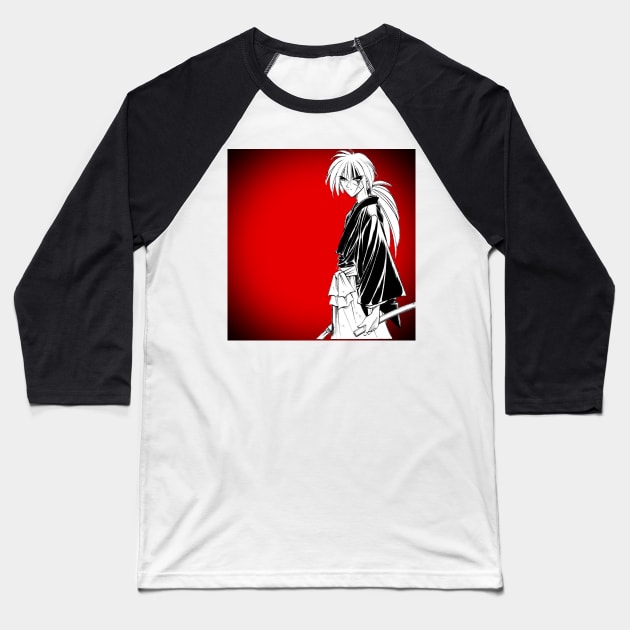 Rurouni Kenshin - Himura Kenshin Baseball T-Shirt by BadassManga